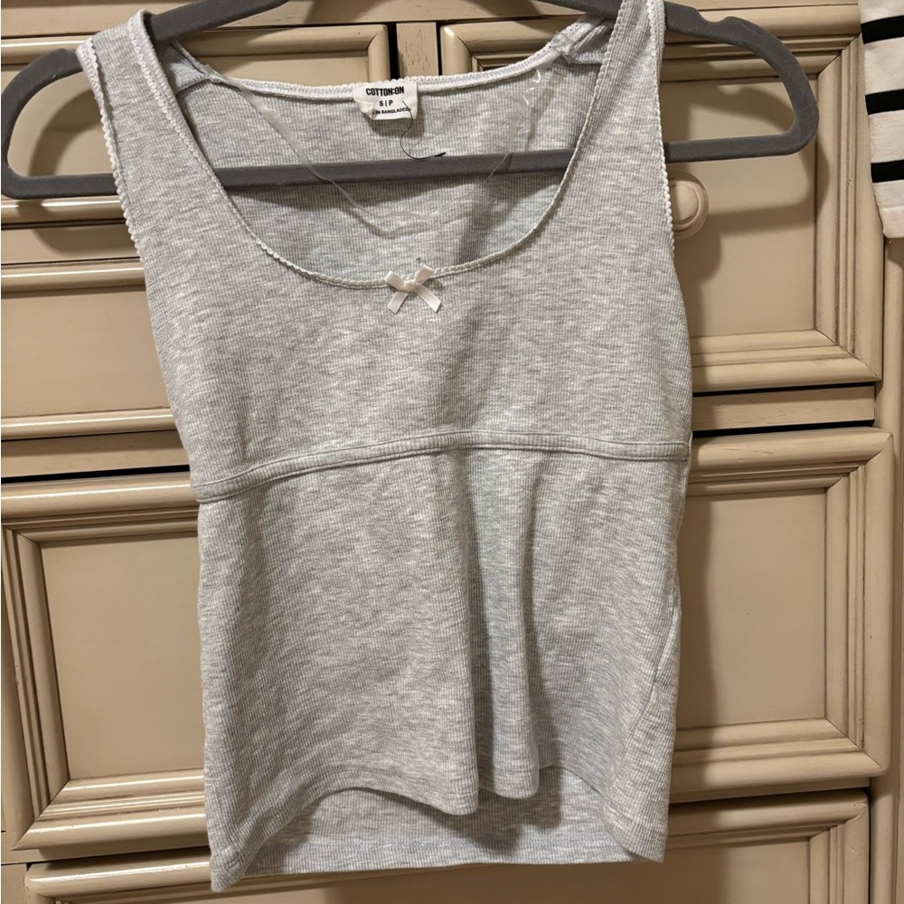 Cotton on Gray bow tank Top
